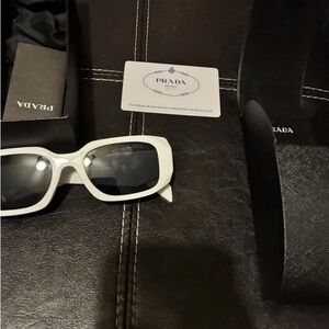 White prada glasses